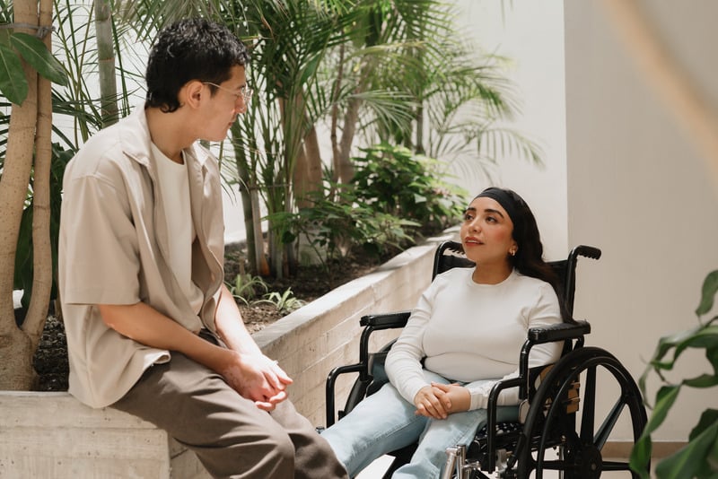 image of enjoying sunshine with participant
